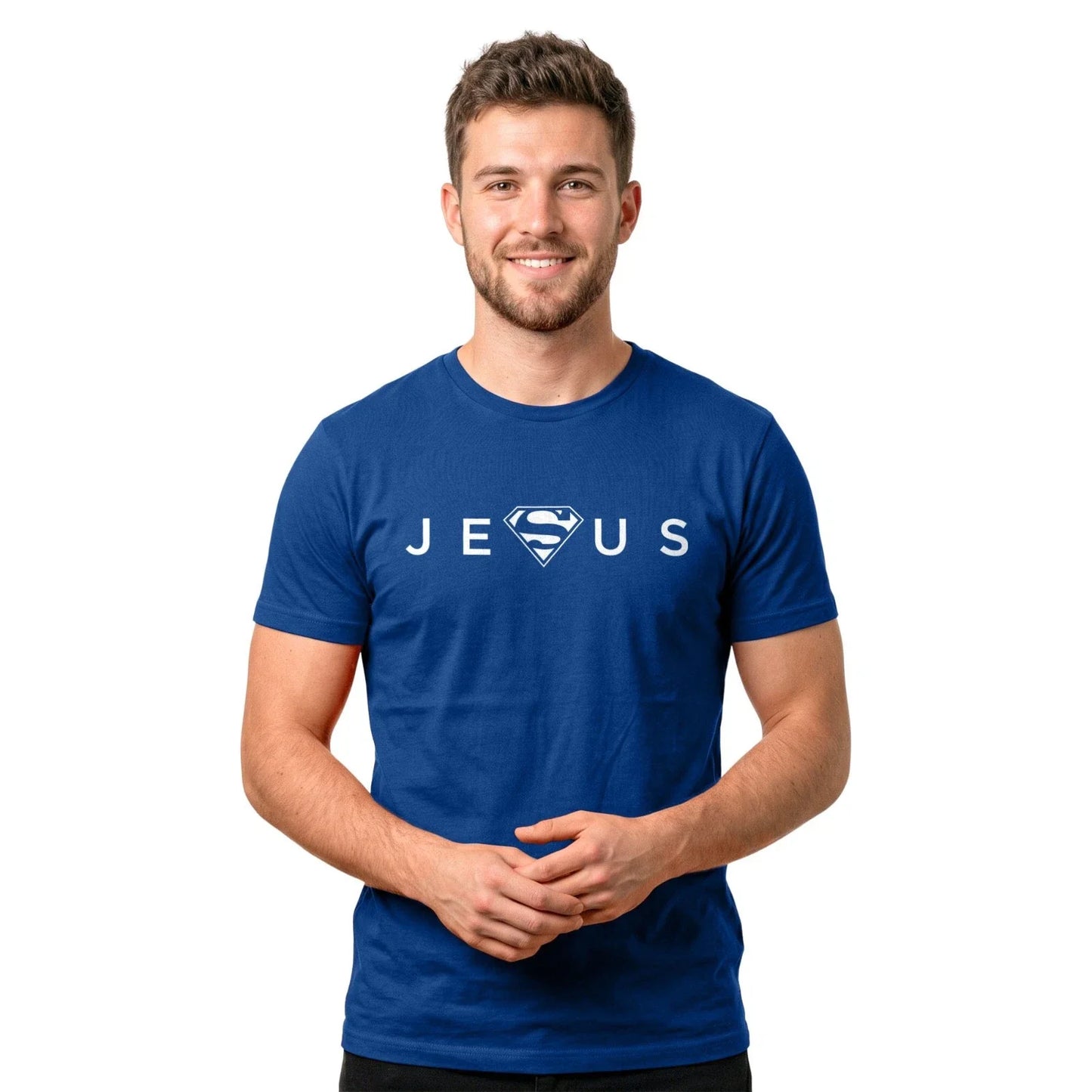 Jesus Christian Superhero T-Shirt | Religious Faith Bible Graphic Casual Tee Unisex T-shirt, Sweatshirt, Hoodie, Long Sleeve Tee - T-Shirt, Sweatshirt, Hoodie
