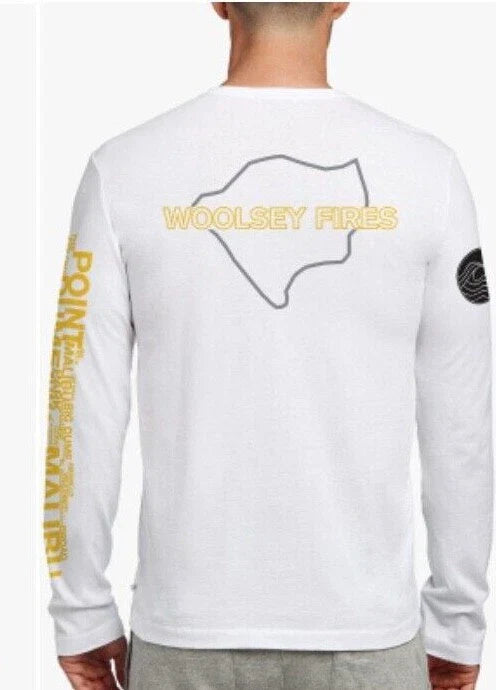 Standard James Perse men crew Neck T-Shirt White l/s Woolsey Fires  mlj3352 Unisex T-shirt, Sweatshirt, Hoodie, Long Sleeve Tee - T-Shirt, Sweatshirt, Hoodie