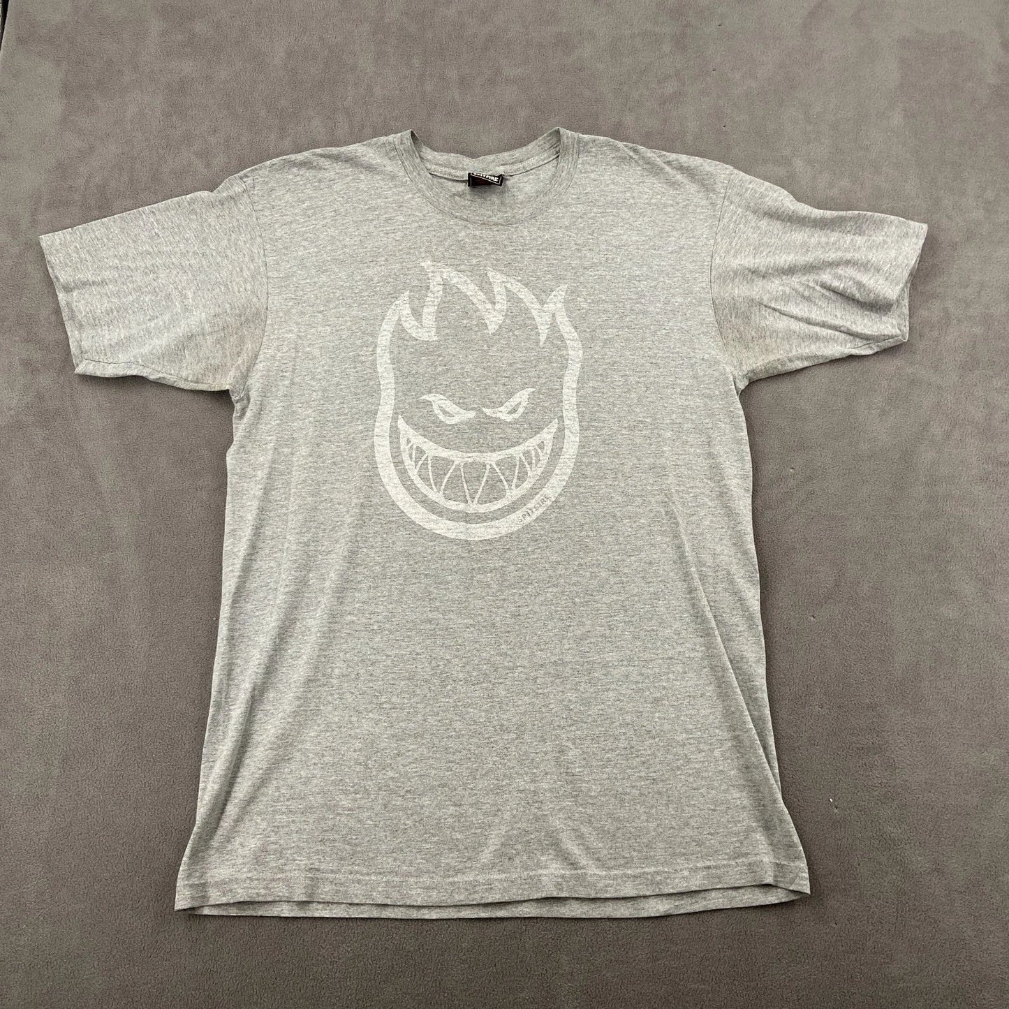Vintage Y2K Spitfire T Shirt Sz L Gray Wheels Bighead Logo Skateboarding Grunge Unisex T-shirt, Sweatshirt, Hoodie, Long Sleeve Tee - T-Shirt, Sweatshirt, Hoodie