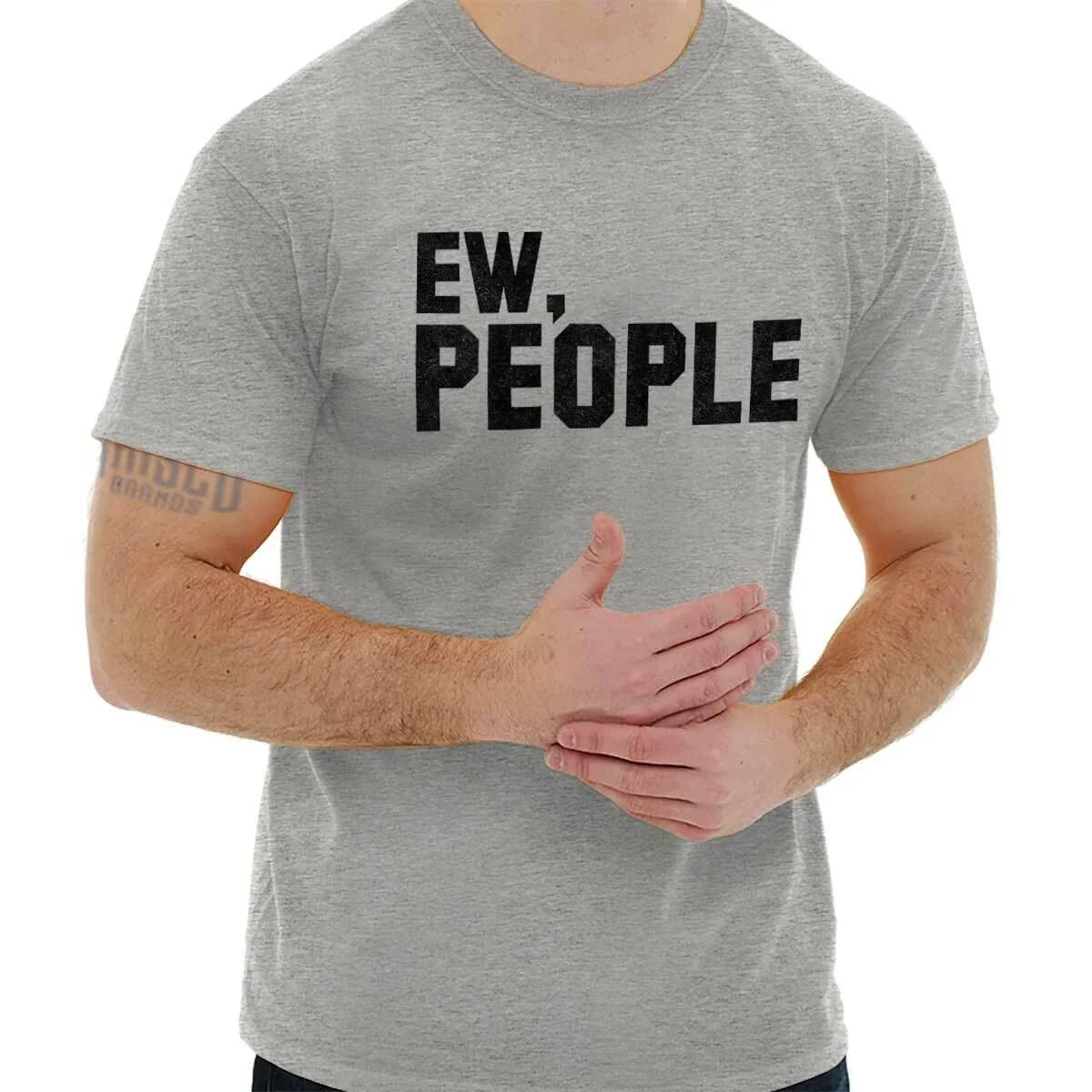 Ew People Antisocial Introvert Nerd Geek Gift Adult Short Sleeve Crewneck Tee Unisex T-shirt, Sweatshirt, Hoodie, Long Sleeve Tee - T-Shirt, Sweatshirt, Hoodie
