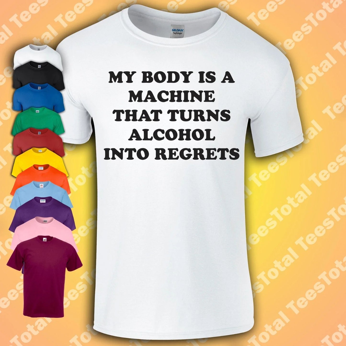 My Body Is A Machine That Turns Alcohol Into Regrets T-Shirt | Booze Dad Gift Unisex T-shirt, Sweatshirt, Hoodie, Long Sleeve Tee - T-Shirt, Sweatshirt, Hoodie