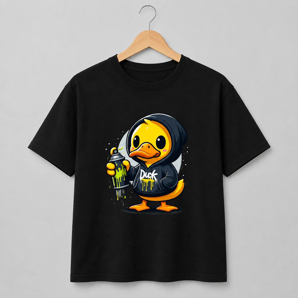 Duck Street Style T-Shirt - Graffiti Duck T-Shirt, Unisex, 100% Cotton Unisex T-shirt, Sweatshirt, Hoodie, Long Sleeve Tee - T-Shirt, Sweatshirt, Hoodie