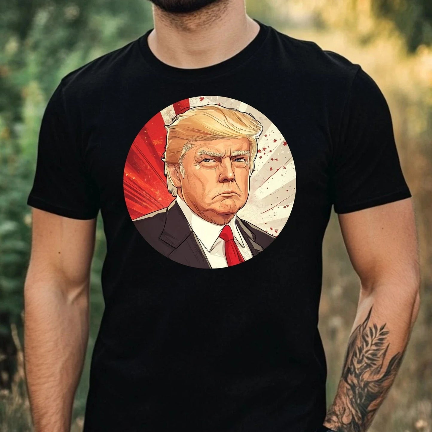 Mens Trump Manga Motif Cotton T-Shirt Size XS to 5XL Unisex T-shirt, Sweatshirt, Hoodie, Long Sleeve Tee - T-Shirt, Sweatshirt, Hoodie