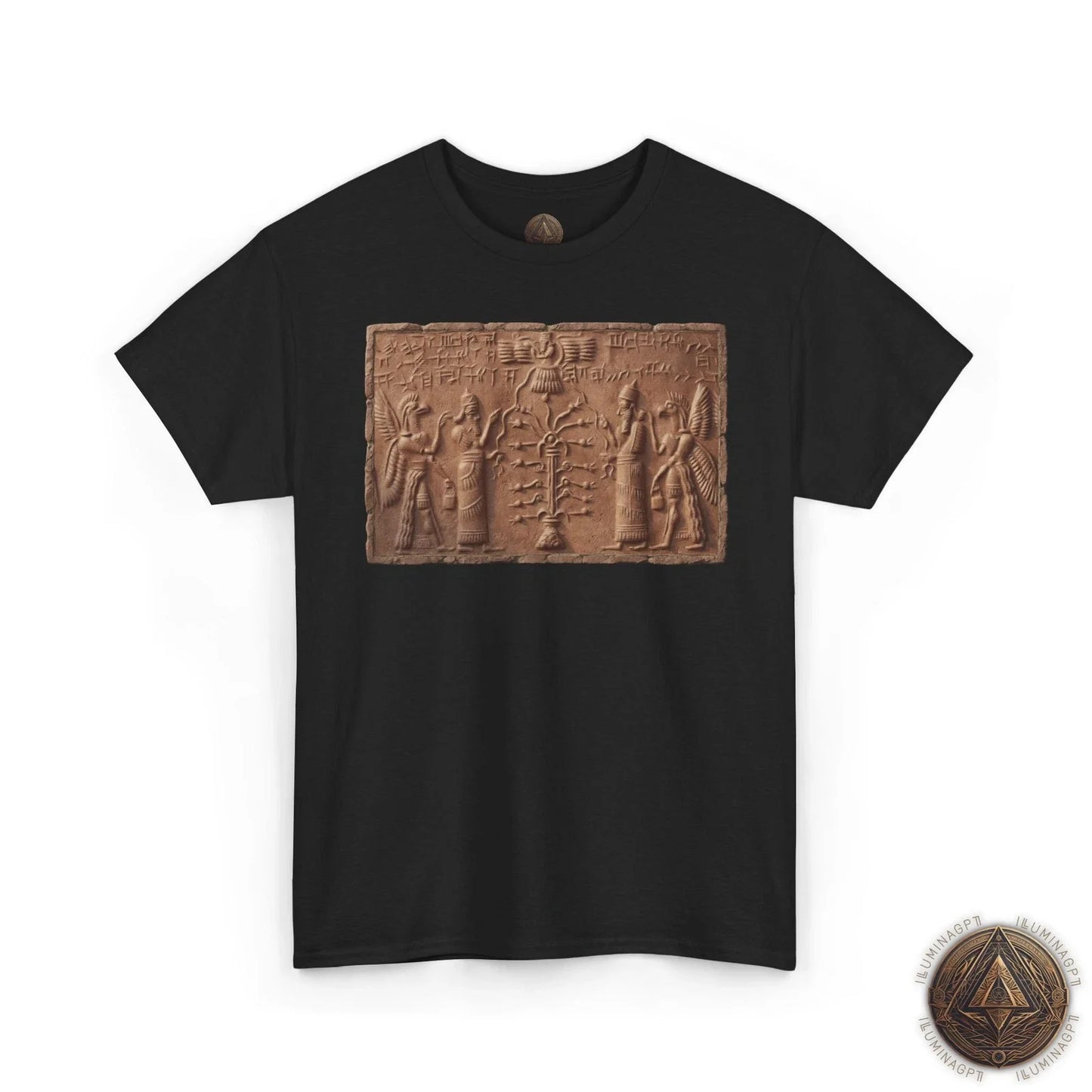 Apkallu T-Shirt, Eagle Headed Apkallu Sacred Tree Winged Disc Assyrian Tee Unisex T-shirt, Sweatshirt, Hoodie, Long Sleeve Tee - T-Shirt, Sweatshirt, Hoodie