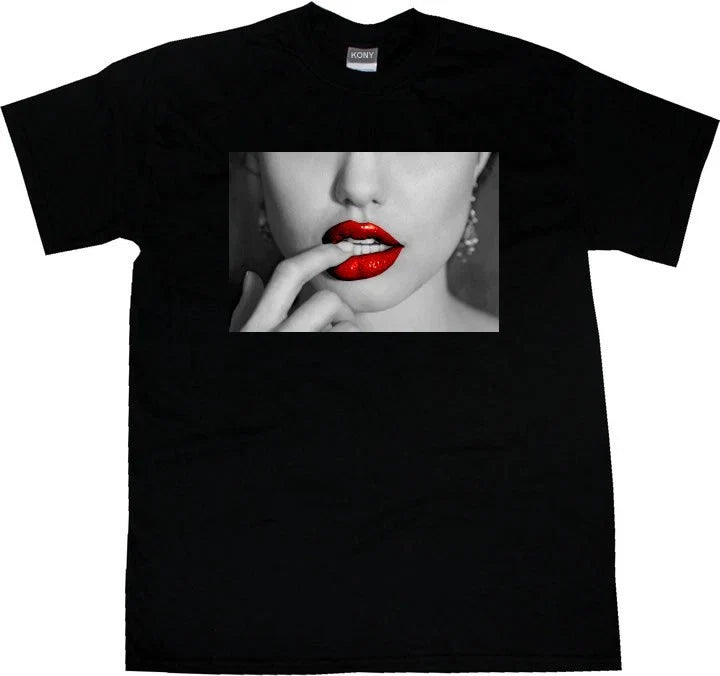 Kings Of NY Sexy Red Lips Printed Graphic Streetwear Style T-Shirt Black New NYC Unisex T-shirt, Sweatshirt, Hoodie, Long Sleeve Tee - T-Shirt, Sweatshirt, Hoodie