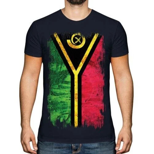 Vanuatu Grunge Flagge Herren T-Shirt Ni-Vanuatu Vanuatuan Geschenk Unisex T-shirt, Sweatshirt, Hoodie, Long Sleeve Tee - T-Shirt, Sweatshirt, Hoodie