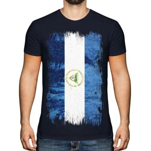 Nicaragua Grunge Flag Mens T-Shirt Nicaraguan Football Jersey Gift Unisex T-shirt, Sweatshirt, Hoodie, Long Sleeve Tee - T-Shirt, Sweatshirt, Hoodie