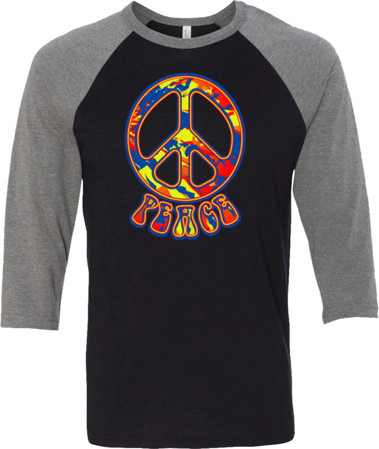 Buy Cool Shirts Funky Peace Sign Raglan Shirt Unisex T-shirt, Sweatshirt, Hoodie, Long Sleeve Tee - T-Shirt, Sweatshirt, Hoodie
