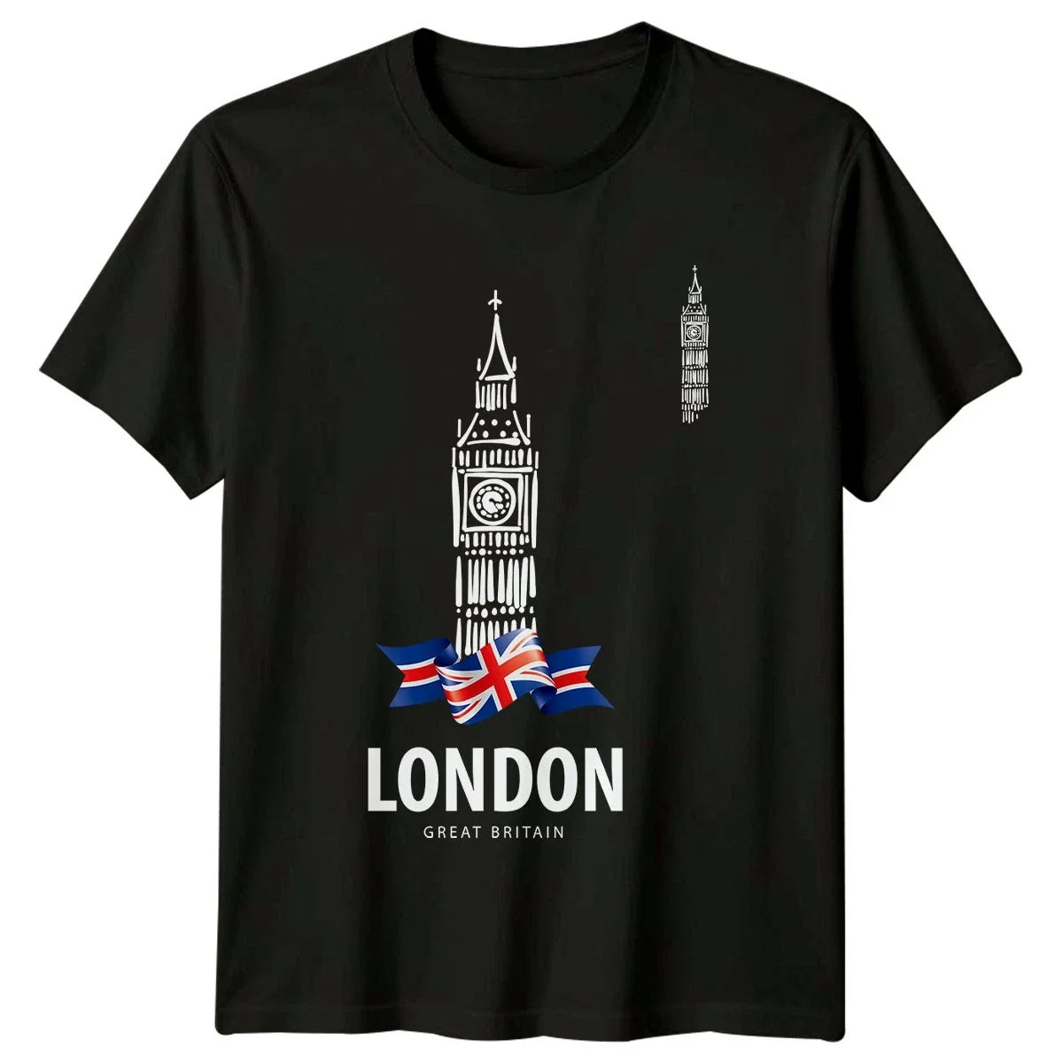 London Great Britain Big Ben Landmark Mens T-Shirt Womens Tee Graphic Unisex Top Unisex T-shirt, Sweatshirt, Hoodie, Long Sleeve Tee - T-Shirt, Sweatshirt, Hoodie