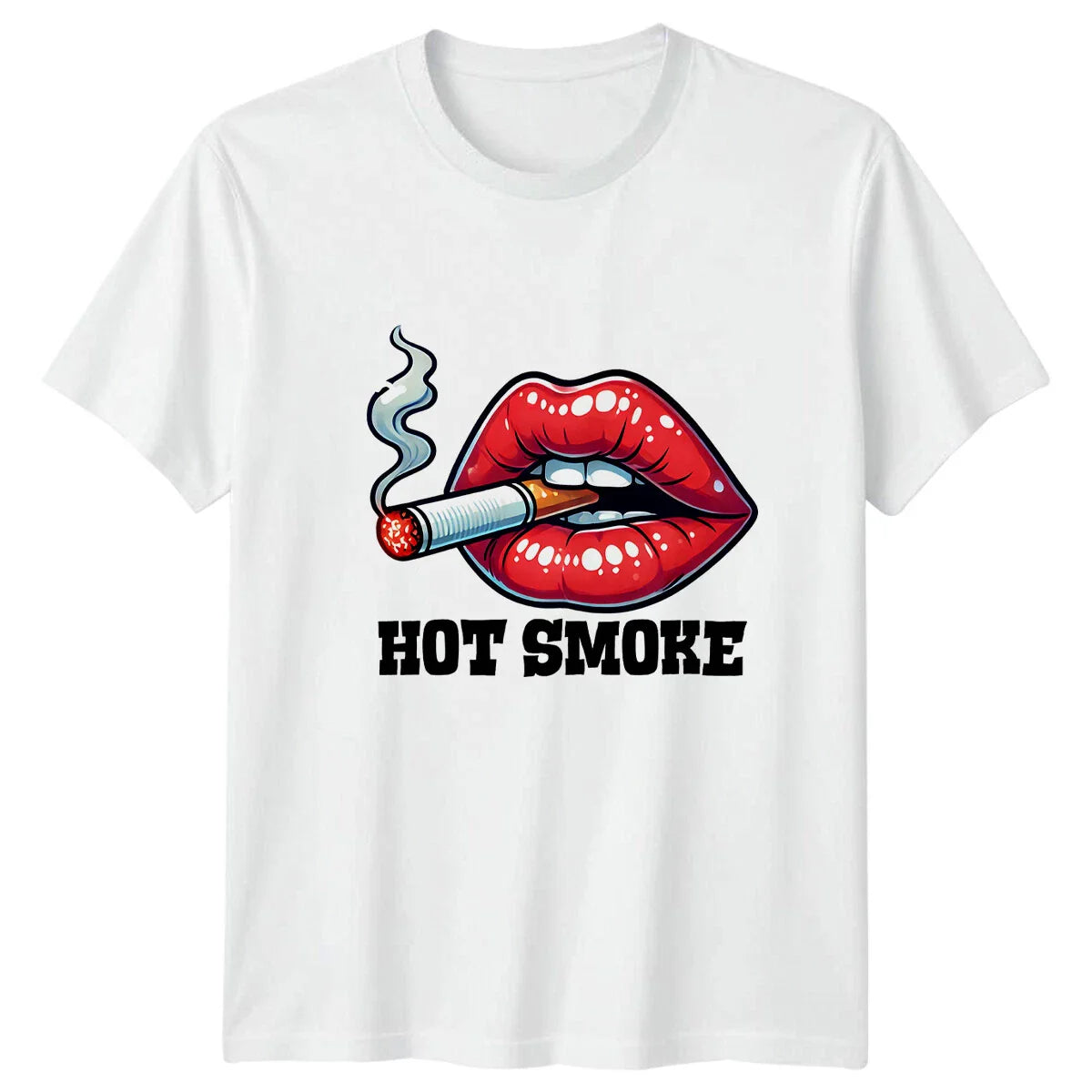 Hot Smoke Lips Smoking Pop Art T-Shirt Unisex T-shirt, Sweatshirt, Hoodie, Long Sleeve Tee - T-Shirt, Sweatshirt, Hoodie