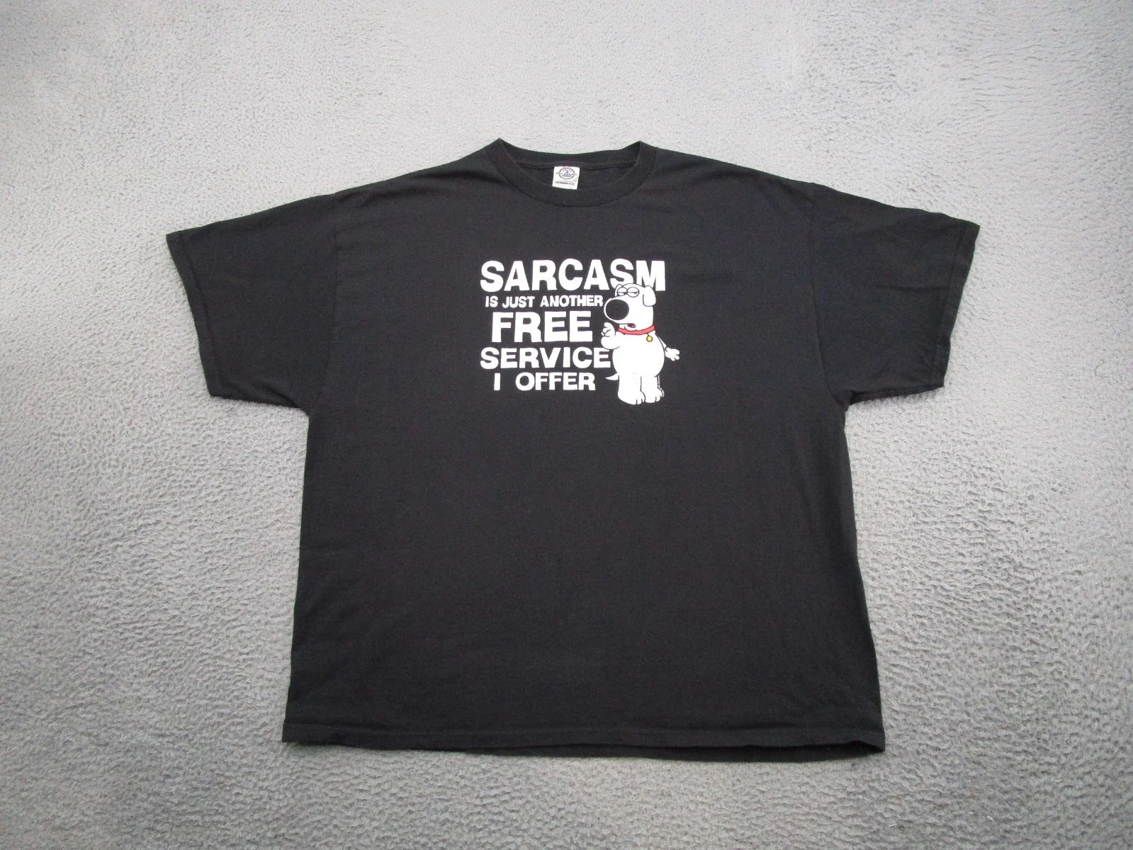 Y2K Sarcasm Is Just Another Free Service I Offer Brian Dog Family Guy Shirt 2XL Unisex T-shirt, Sweatshirt, Hoodie, Long Sleeve Tee - T-Shirt, Sweatshirt, Hoodie
