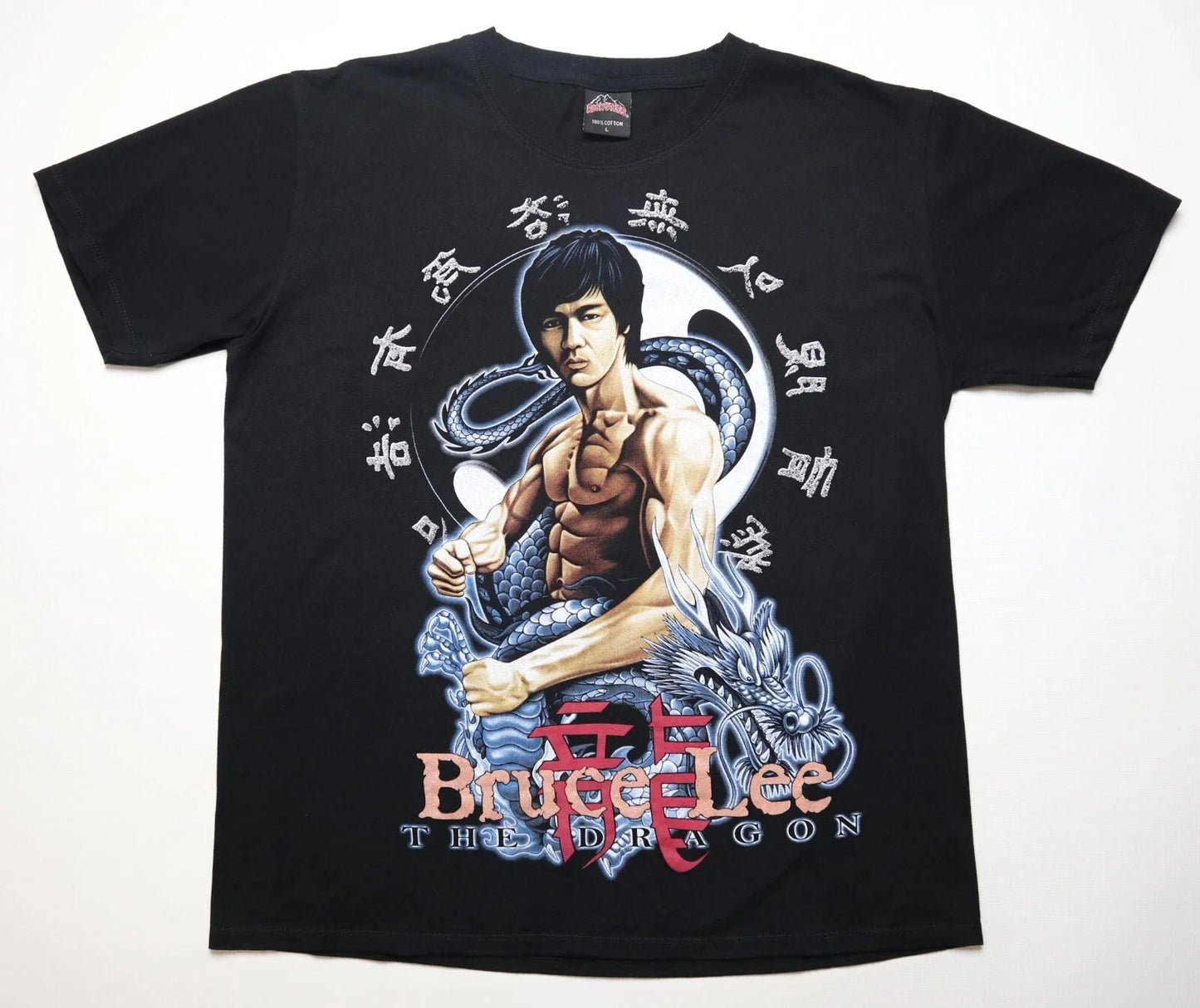 BRUCE LEE DRAGON Y2K VINTAGE GRAPHIC TEE PRINT SHIRT JERSEY TOP ROCK MEN L LARGE Unisex T-shirt, Sweatshirt, Hoodie, Long Sleeve Tee - T-Shirt, Sweatshirt, Hoodie