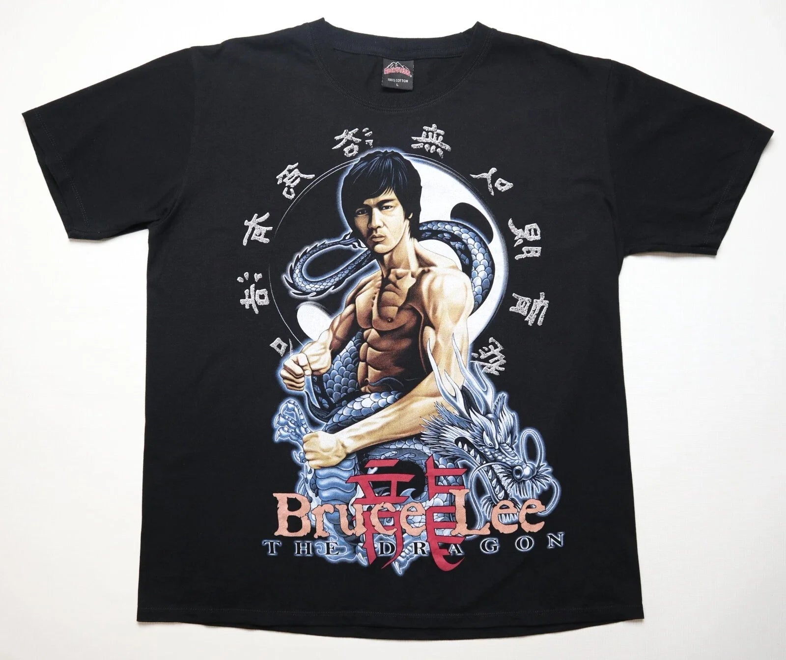 BRUCE LEE DRAGON Y2K VINTAGE GRAPHIC TEE PRINT SHIRT JERSEY TOP ROCK MEN L LARGE Unisex T-shirt, Sweatshirt, Hoodie, Long Sleeve Tee - T-Shirt, Sweatshirt, Hoodie