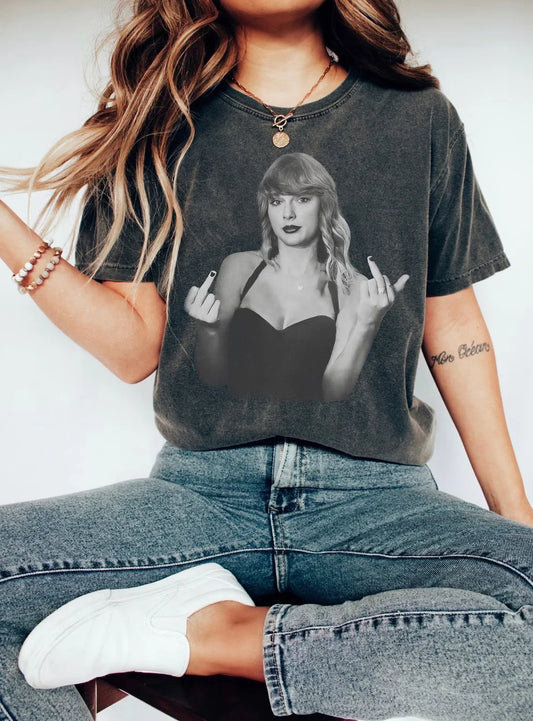2X-LARGE Taylor Middle Finger Shirt, Trendy Aesthetic Comfort Colors Tee Rep Era Unisex T-shirt, Sweatshirt, Hoodie, Long Sleeve Tee - T-Shirt, Sweatshirt, Hoodie