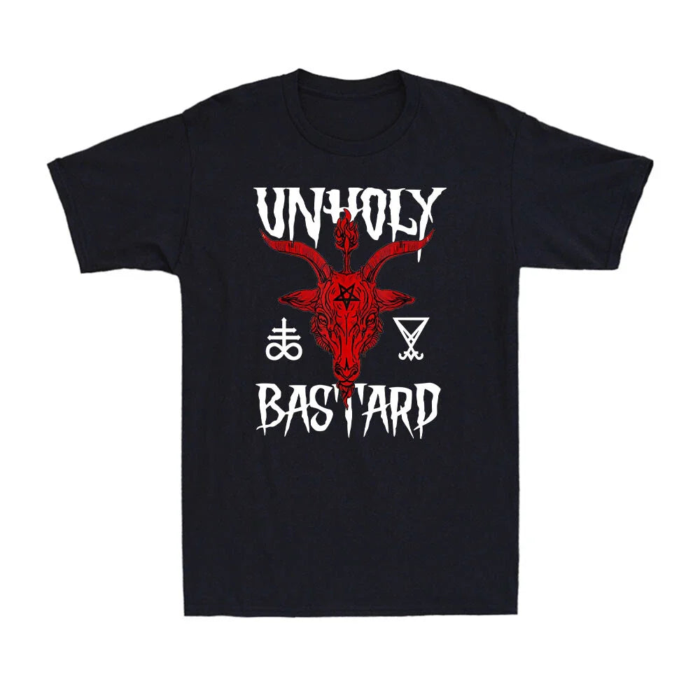 Baphomet Satan Unholy Bastard Dark Vintage Occult Gothic Gift Men's T-Shirt Unisex T-shirt, Sweatshirt, Hoodie, Long Sleeve Tee - T-Shirt, Sweatshirt, Hoodie