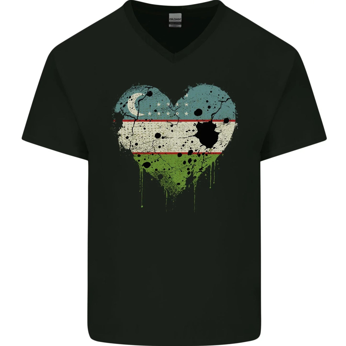 Love Uzbekistan Flag Ukbek Day Football Mens V-Neck Cotton T-Shirt Unisex T-shirt, Sweatshirt, Hoodie, Long Sleeve Tee - T-Shirt, Sweatshirt, Hoodie