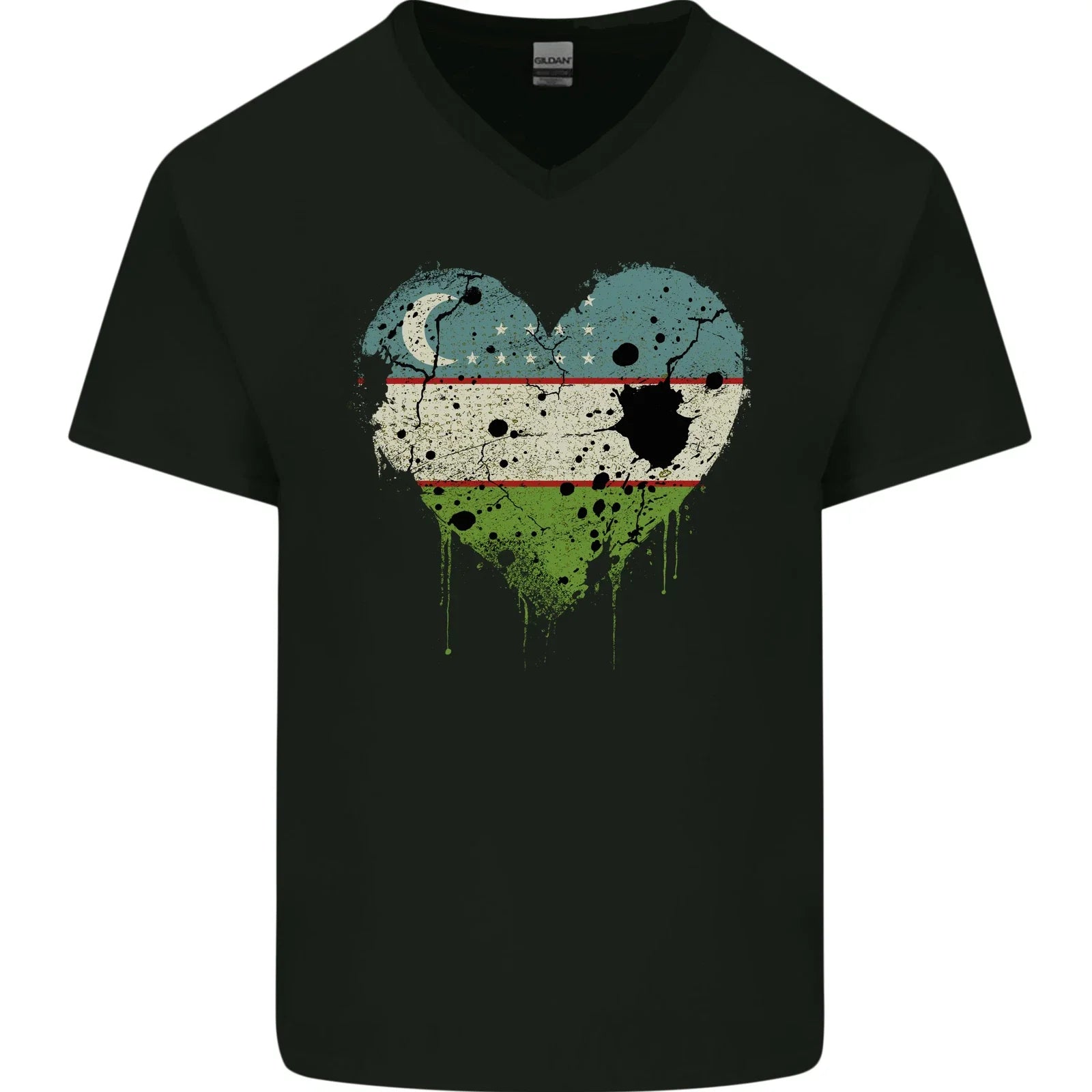 Love Uzbekistan Flag Ukbek Day Football Mens V-Neck Cotton T-Shirt Unisex T-shirt, Sweatshirt, Hoodie, Long Sleeve Tee - T-Shirt, Sweatshirt, Hoodie