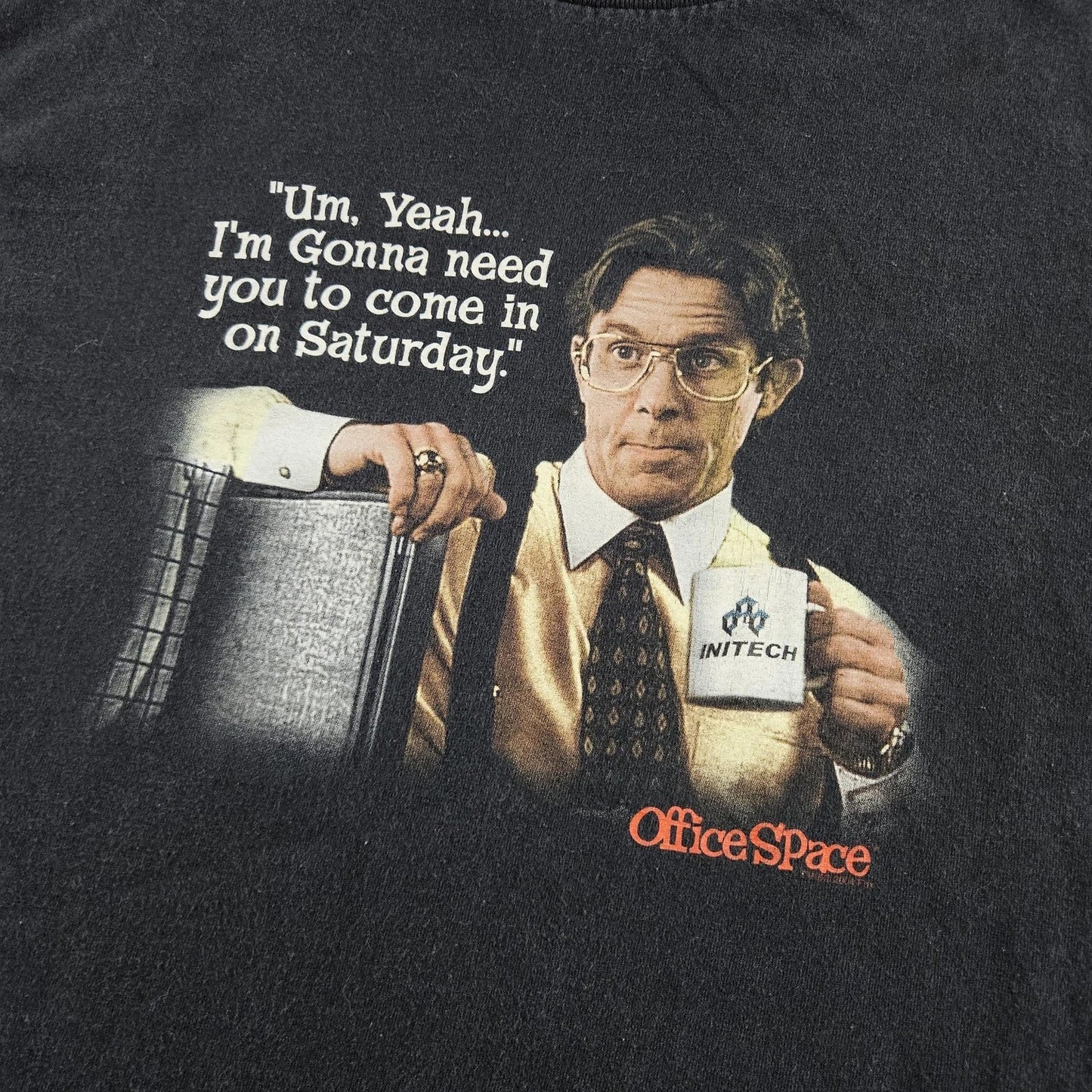 Office Space Shirt Mens Medium Black Bill Lumbergh Initech Movie Quote Tee Unisex T-shirt, Sweatshirt, Hoodie, Long Sleeve Tee - T-Shirt, Sweatshirt, Hoodie