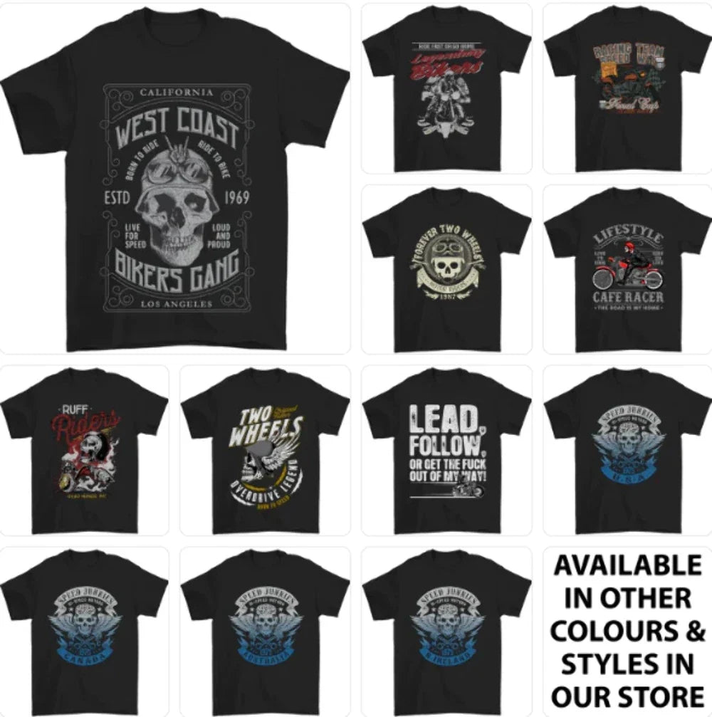 Biker T-Shirt Motorbike Motorcycle Funny Cafe Racer Chopper 12 Unisex T-shirt, Sweatshirt, Hoodie, Long Sleeve Tee - T-Shirt, Sweatshirt, Hoodie