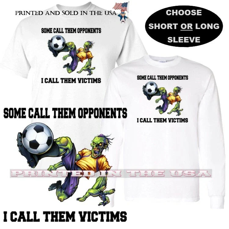Soccer Zombie Team Mascot Player Victim Not Opponent Custom Cartoon T Shirt Unisex T-shirt, Sweatshirt, Hoodie, Long Sleeve Tee - T-Shirt, Sweatshirt, Hoodie