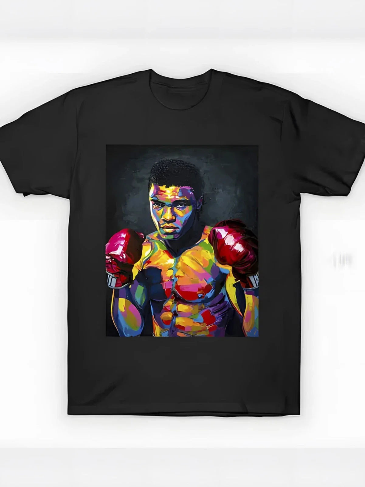 Vibrant Pop-Art Boxer Graphic Plus Size T-Shirt - Bold and Colorful Illustration Unisex T-shirt, Sweatshirt, Hoodie, Long Sleeve Tee - T-Shirt, Sweatshirt, Hoodie