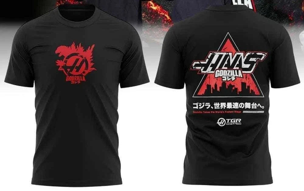 NEW! Godzilla X TGR Haas F1 Team King Of The Monsters 2026 Shirt Unisex T-shirt, Sweatshirt, Hoodie, Long Sleeve Tee - T-Shirt, Sweatshirt, Hoodie