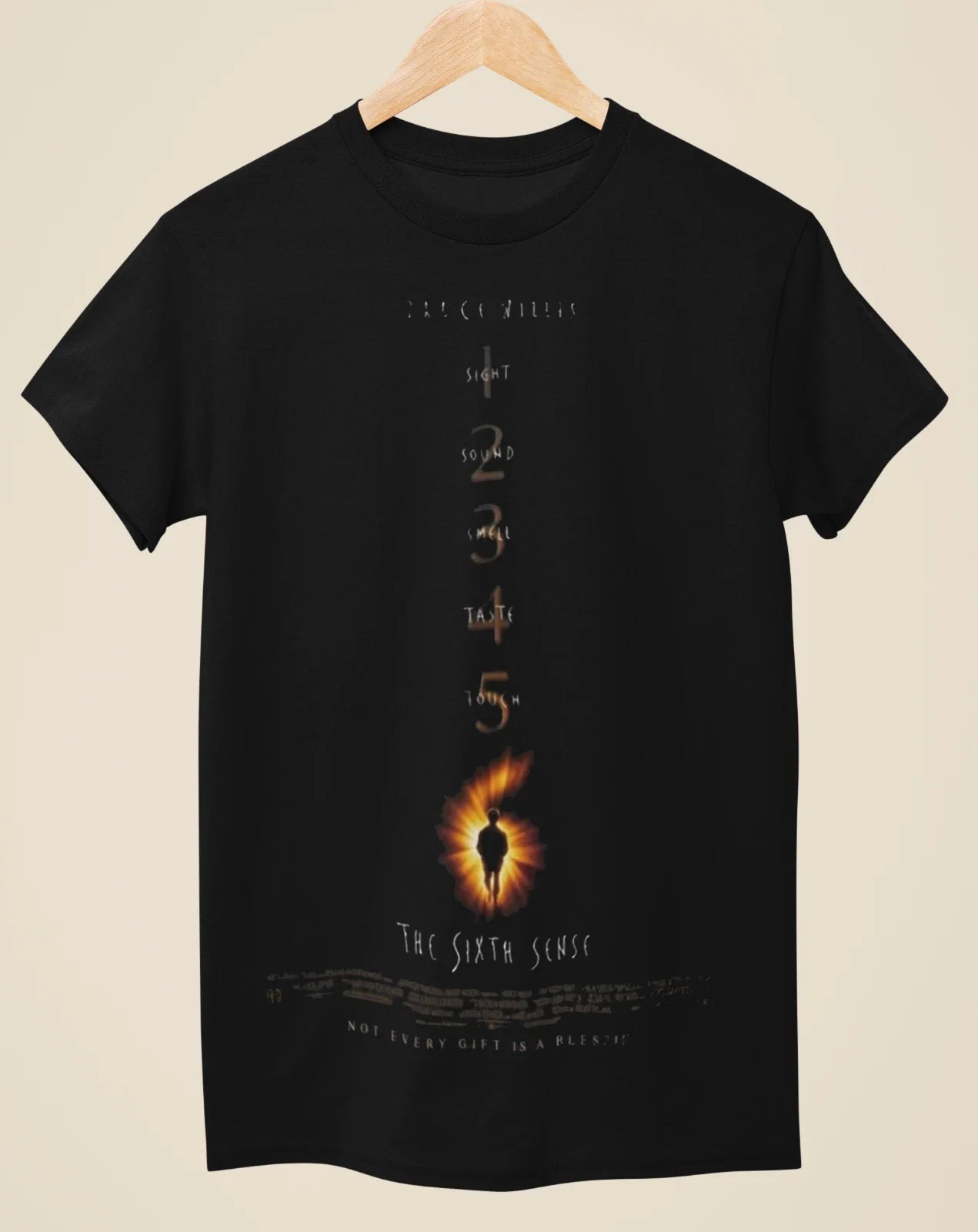 Sixth Sense - Movie Poster Inspired Unisex Black T-Shirt Unisex T-shirt, Sweatshirt, Hoodie, Long Sleeve Tee - T-Shirt, Sweatshirt, Hoodie
