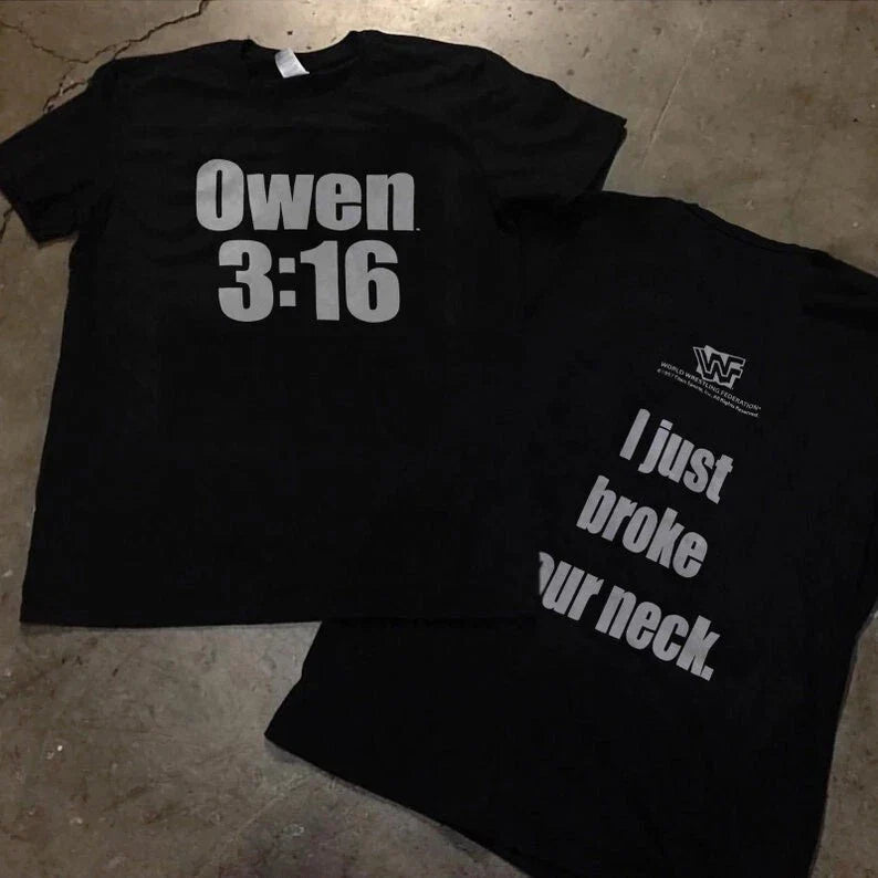 Vintage Style 3-16 Owen Hart 1997 VTG Black T Shirt. Unisex T-shirt, Sweatshirt, Hoodie, Long Sleeve Tee - T-Shirt, Sweatshirt, Hoodie