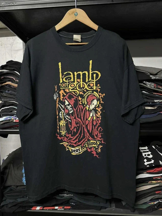 Lamb of God Pray for Blood Metal Vintage Y2K 2008 Unisex Tshirt Unisex T-shirt, Sweatshirt, Hoodie, Long Sleeve Tee - T-Shirt, Sweatshirt, Hoodie