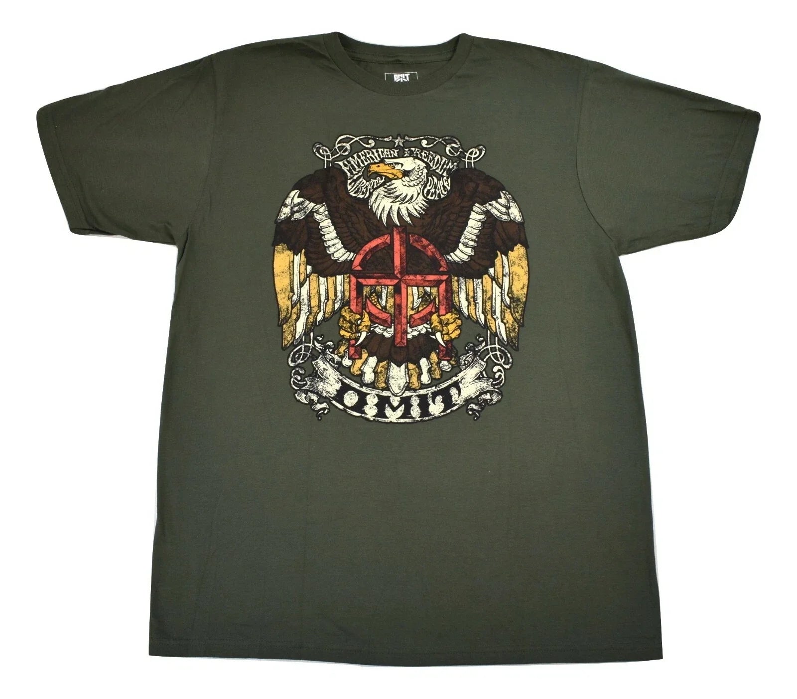 Omit Mens Stone Eagle American Freedom Patriotic Streetwear Shirt New Large Unisex T-shirt, Sweatshirt, Hoodie, Long Sleeve Tee - T-Shirt, Sweatshirt, Hoodie