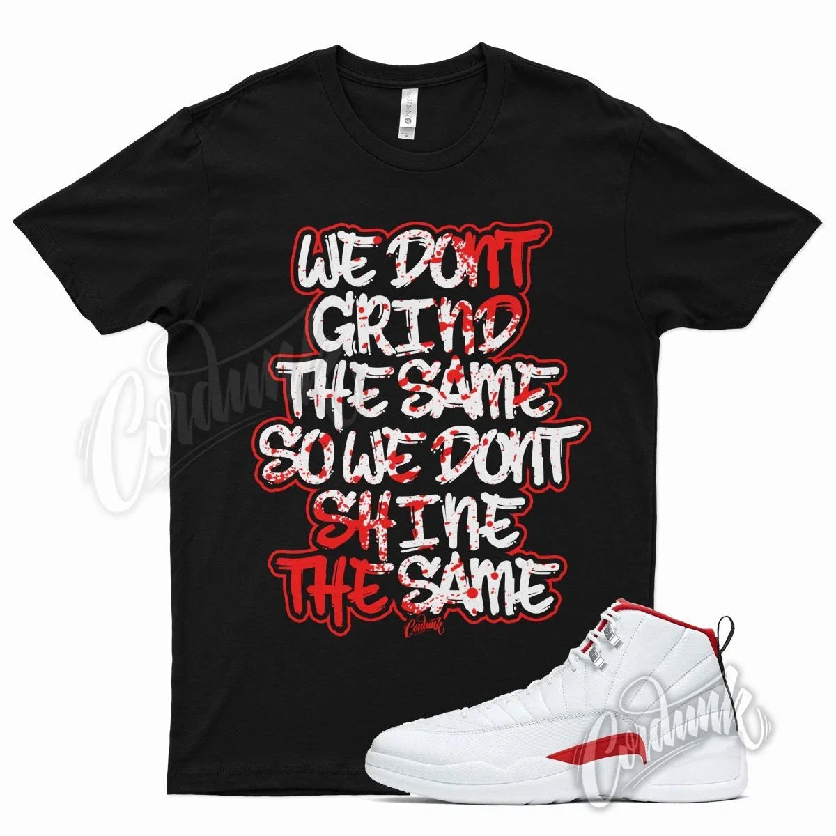 Black GRIND T Shirt for J1 12 Twist University Red Metallic White 1 4 11 Unisex T-shirt, Sweatshirt, Hoodie, Long Sleeve Tee - T-Shirt, Sweatshirt, Hoodie