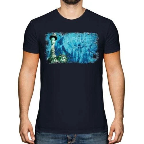 Liberty New York City Grunge Print T-Shirt Statue America Ua Fashion Malloppo Unisex T-shirt, Sweatshirt, Hoodie, Long Sleeve Tee - T-Shirt, Sweatshirt, Hoodie