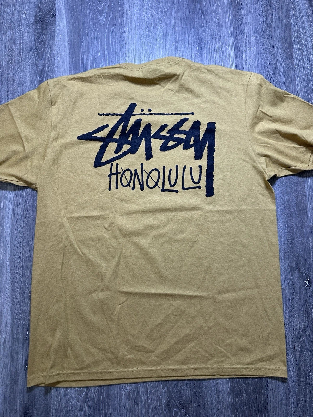 Stussy Honolulu Chapter Mens Large Curry/Yellow T Shirt Rare Streetwear NWOT Unisex T-shirt, Sweatshirt, Hoodie, Long Sleeve Tee - T-Shirt, Sweatshirt, Hoodie