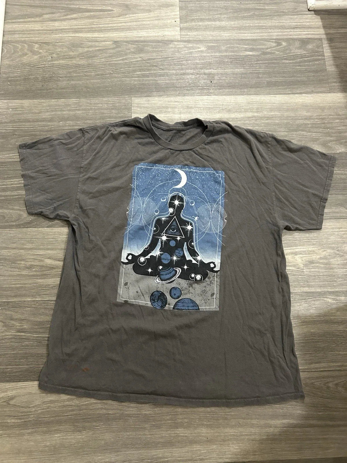 Y2K Cosmic Meditation Graphic Tee Unisex T-shirt, Sweatshirt, Hoodie, Long Sleeve Tee - T-Shirt, Sweatshirt, Hoodie