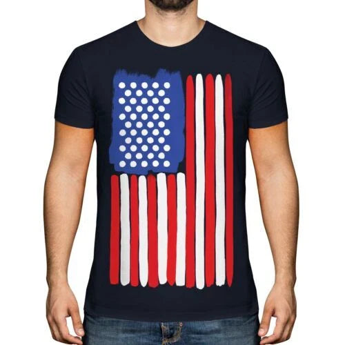 Stars and Stripes Painted Flag Pop Art Fashion Men T-Shirt Top USA Swag Unisex T-shirt, Sweatshirt, Hoodie, Long Sleeve Tee - T-Shirt, Sweatshirt, Hoodie