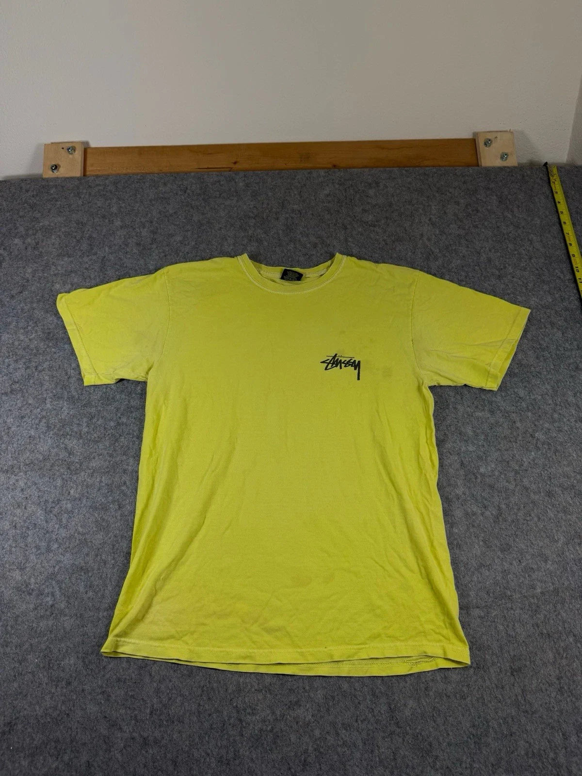 Vintage Stussy Shirt Mens Medium Yellow Y2K Classic 8 Ball Eight Skate Unisex T-shirt, Sweatshirt, Hoodie, Long Sleeve Tee - T-Shirt, Sweatshirt, Hoodie
