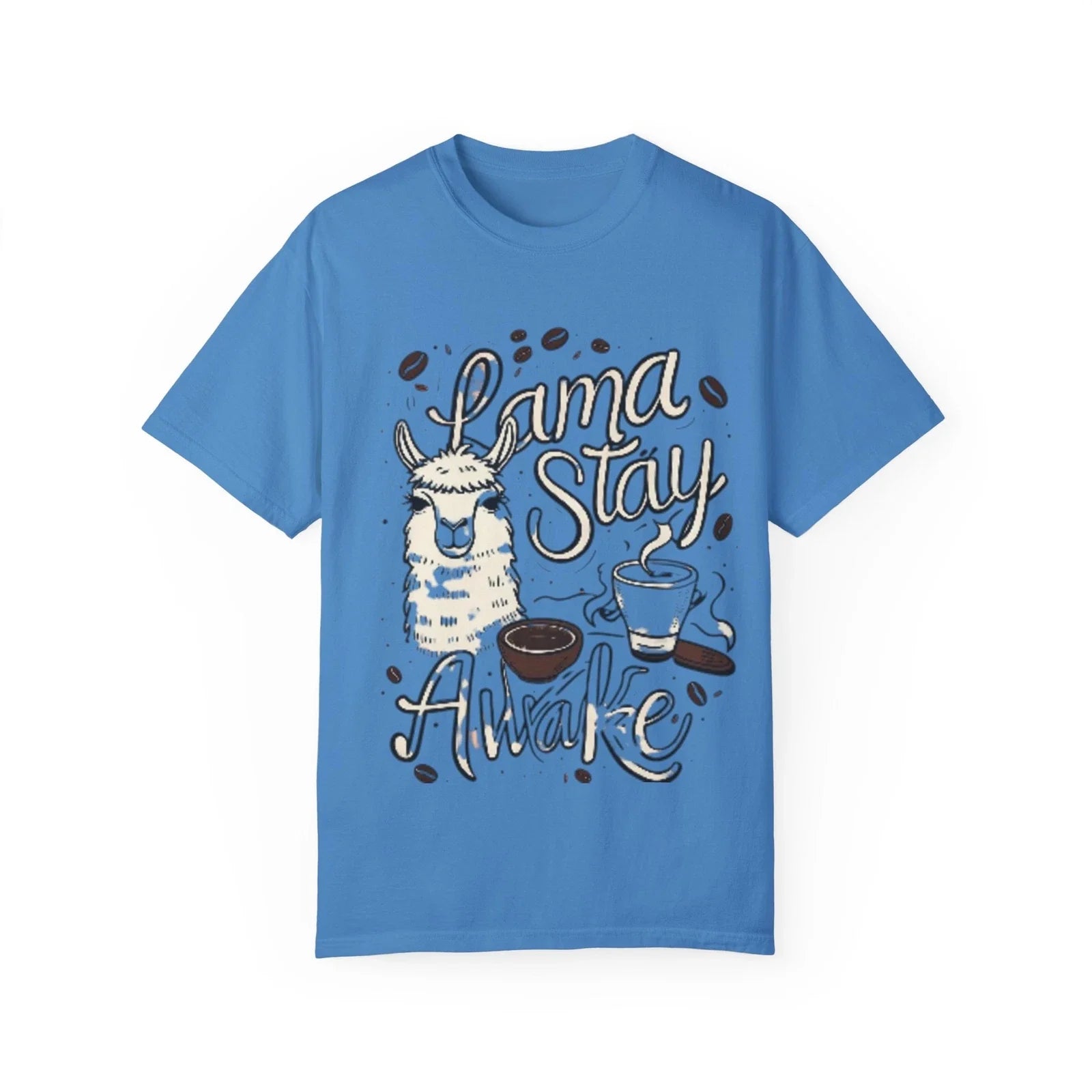 Funny Coffee Llama T-Shirt, Cute Animal Tee, Gift for Coffee Lovers, Casual Wear Unisex T-shirt, Sweatshirt, Hoodie, Long Sleeve Tee - T-Shirt, Sweatshirt, Hoodie