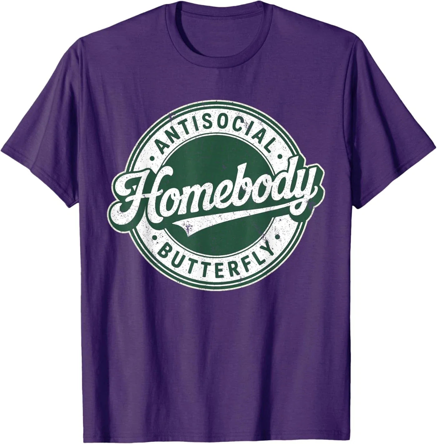Retro Badge Vintage Introvert Homebody Antisocial Butterfly T-Shirt Unisex T-shirt, Sweatshirt, Hoodie, Long Sleeve Tee - T-Shirt, Sweatshirt, Hoodie