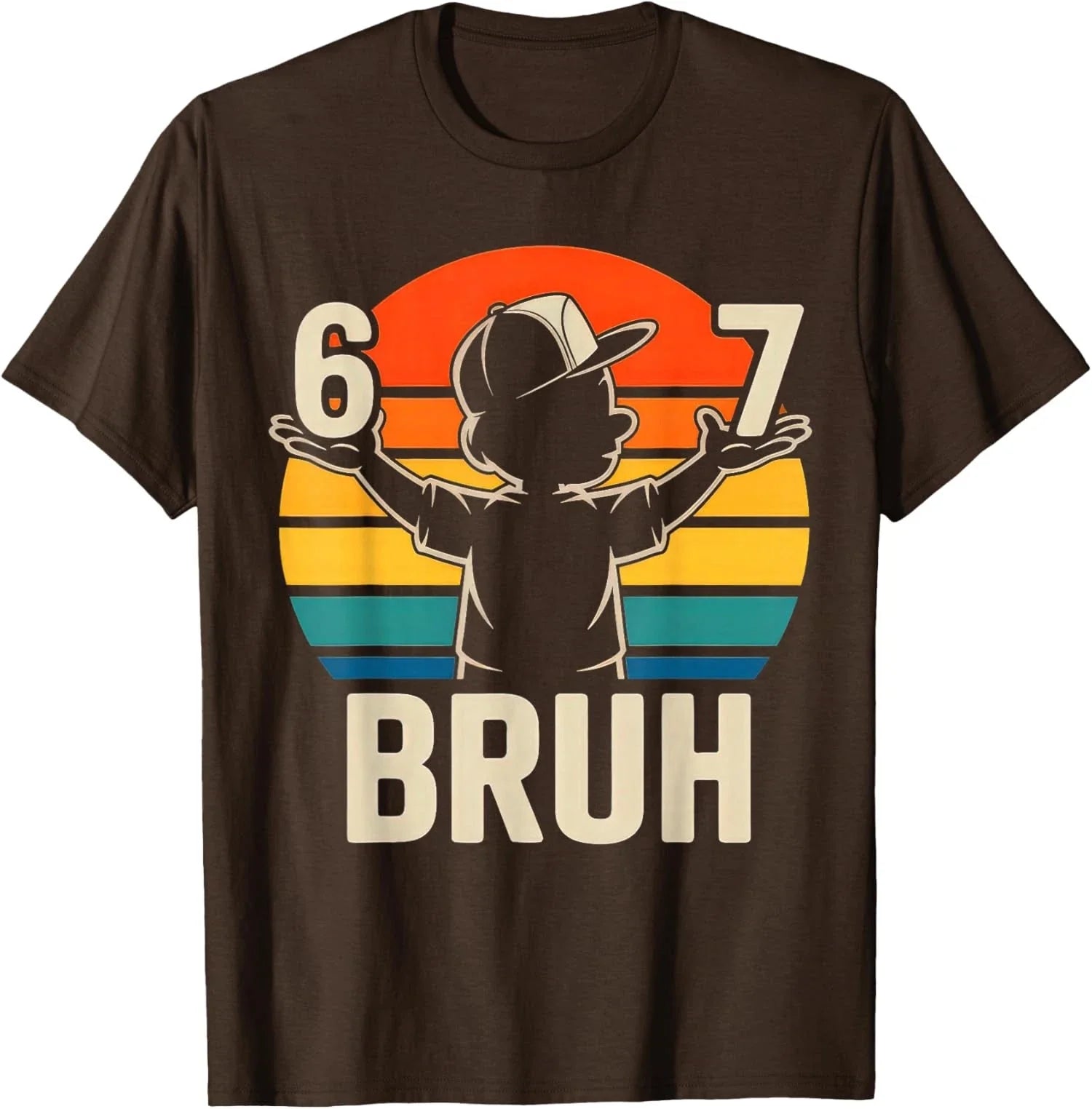 Bruh Retro Meme Kindergarten Design Funny Meme Unisex T-Shirt Unisex T-shirt, Sweatshirt, Hoodie, Long Sleeve Tee - T-Shirt, Sweatshirt, Hoodie