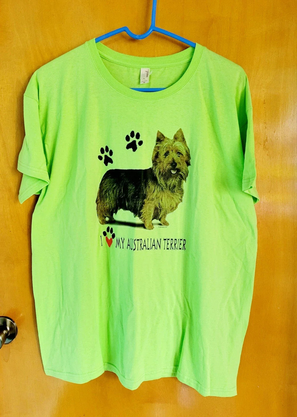 Australian Terrier Dog T-shirt Y2K Women's Sz XL Green Anvil Graphic I Love My Unisex T-shirt, Sweatshirt, Hoodie, Long Sleeve Tee - T-Shirt, Sweatshirt, Hoodie