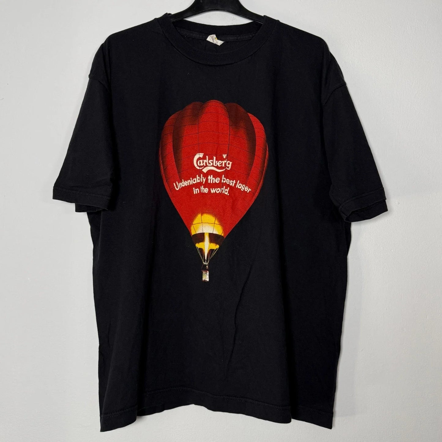 Vintage 90s Carlsberg Graphic Beer Promo World Cup Football T-Shirt XL Unisex T-shirt, Sweatshirt, Hoodie, Long Sleeve Tee - T-Shirt, Sweatshirt, Hoodie