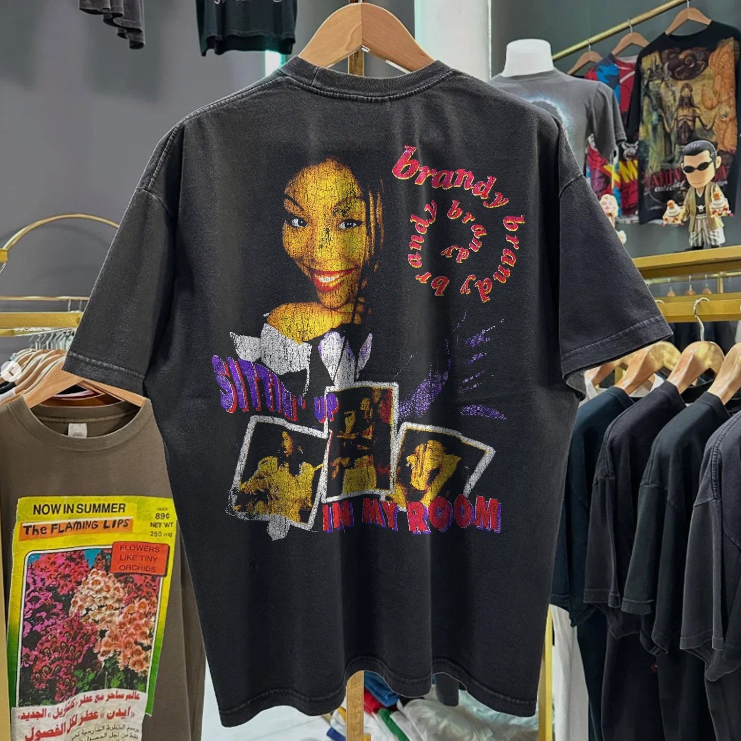 90s Brandy Sittin Up In My Room Promo T-Shirt Black XXL Unisex T-shirt, Sweatshirt, Hoodie, Long Sleeve Tee - T-Shirt, Sweatshirt, Hoodie