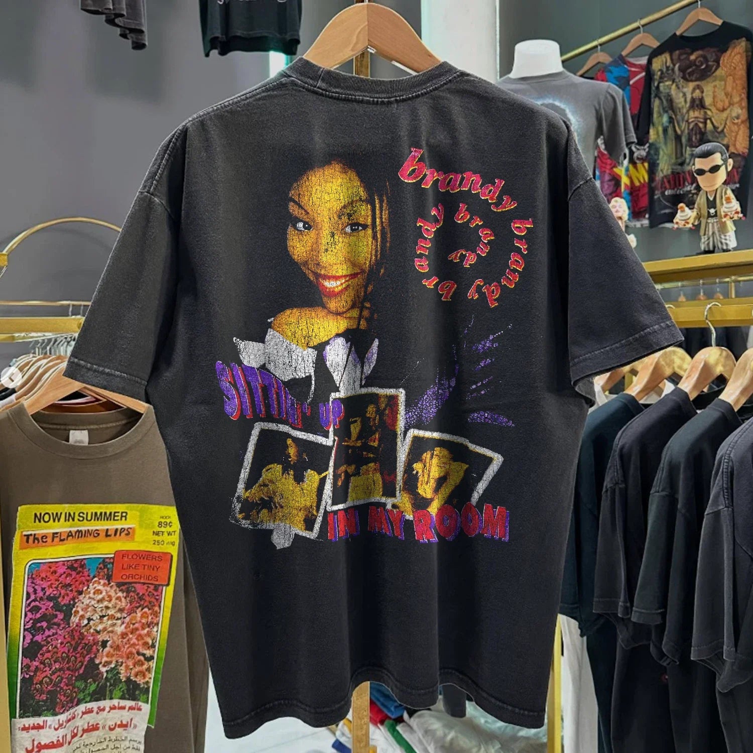 90s Brandy Sittin Up In My Room Promo T-Shirt Black XXL Unisex T-shirt, Sweatshirt, Hoodie, Long Sleeve Tee - T-Shirt, Sweatshirt, Hoodie