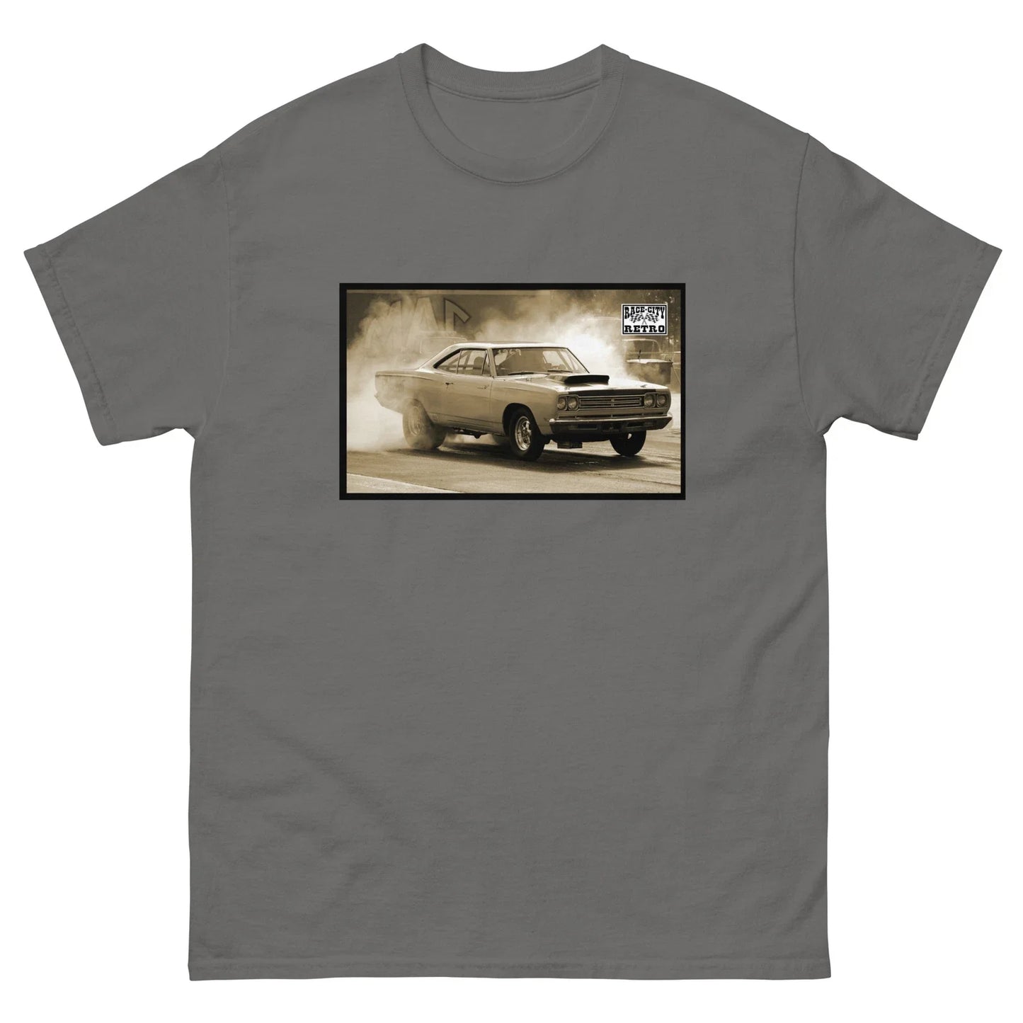 69 ROAD RUNNER BURNOUT T SHIRT by RACE CITY RETRO A12 PLYMOUTH Unisex T-shirt, Sweatshirt, Hoodie, Long Sleeve Tee - T-Shirt, Sweatshirt, Hoodie