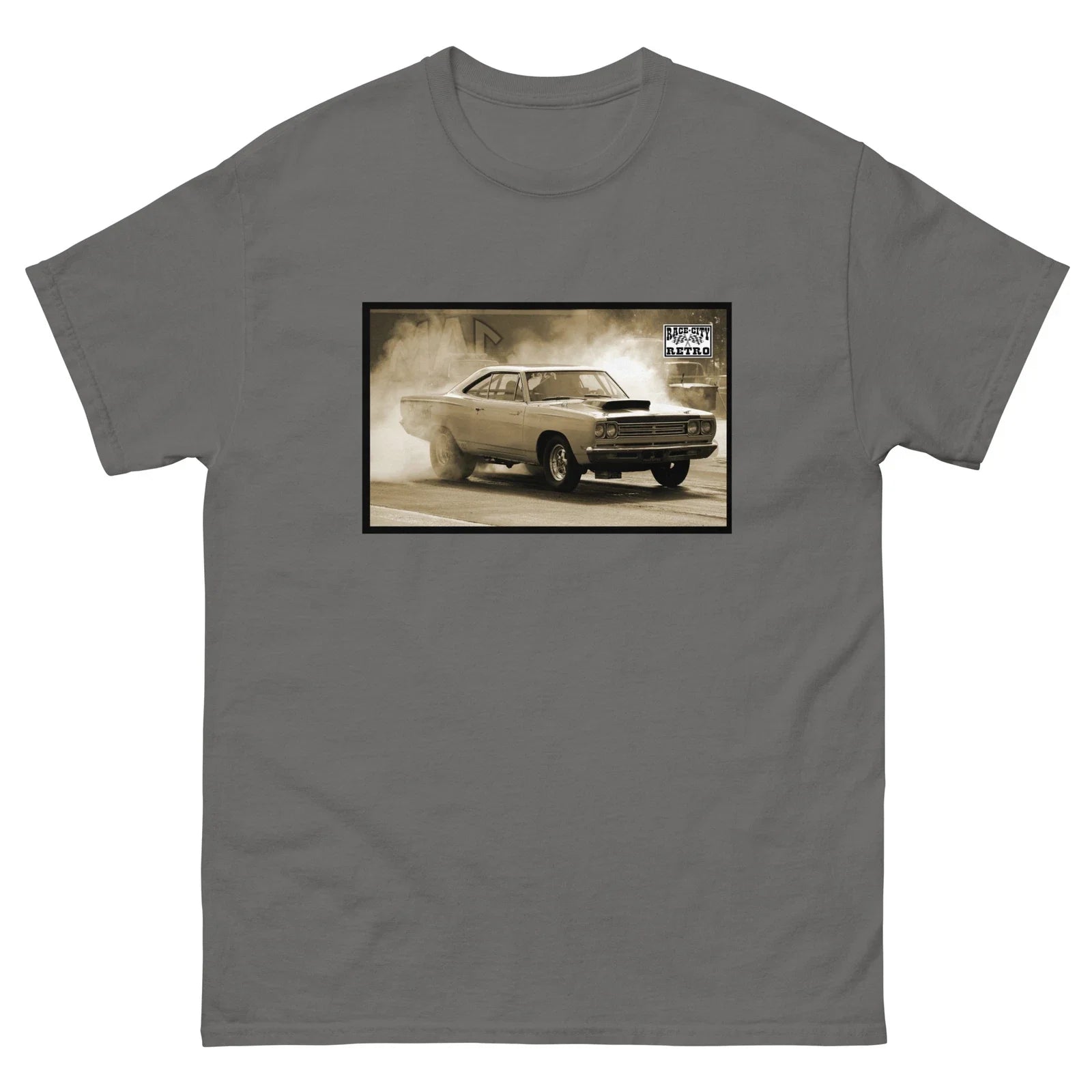 69 ROAD RUNNER BURNOUT T SHIRT by RACE CITY RETRO A12 PLYMOUTH Unisex T-shirt, Sweatshirt, Hoodie, Long Sleeve Tee - T-Shirt, Sweatshirt, Hoodie