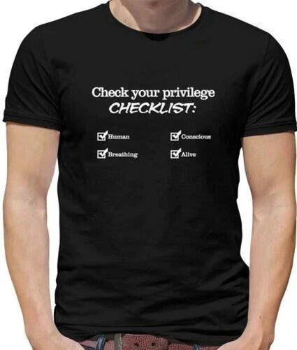 Privilege Tiles Checklist Human T-Shirt - Meme - Your Unisex T-shirt, Sweatshirt, Hoodie, Long Sleeve Tee - T-Shirt, Sweatshirt, Hoodie