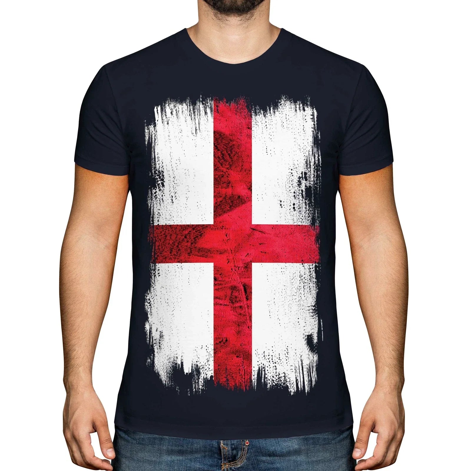 ENGLAND ST GEORGE GRUNGE FLAG MENS T-SHIRT TEE TOP ENGLISH FOOTBALL GIFT SHIRT Unisex T-shirt, Sweatshirt, Hoodie, Long Sleeve Tee - T-Shirt, Sweatshirt, Hoodie