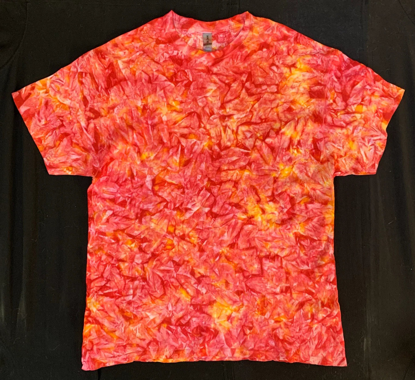 *New* 2XL - Sm Handmade Tie Dye, Blood Orange Cruncht Crinkle, Crew or V-Neck Unisex T-shirt, Sweatshirt, Hoodie, Long Sleeve Tee - T-Shirt, Sweatshirt, Hoodie