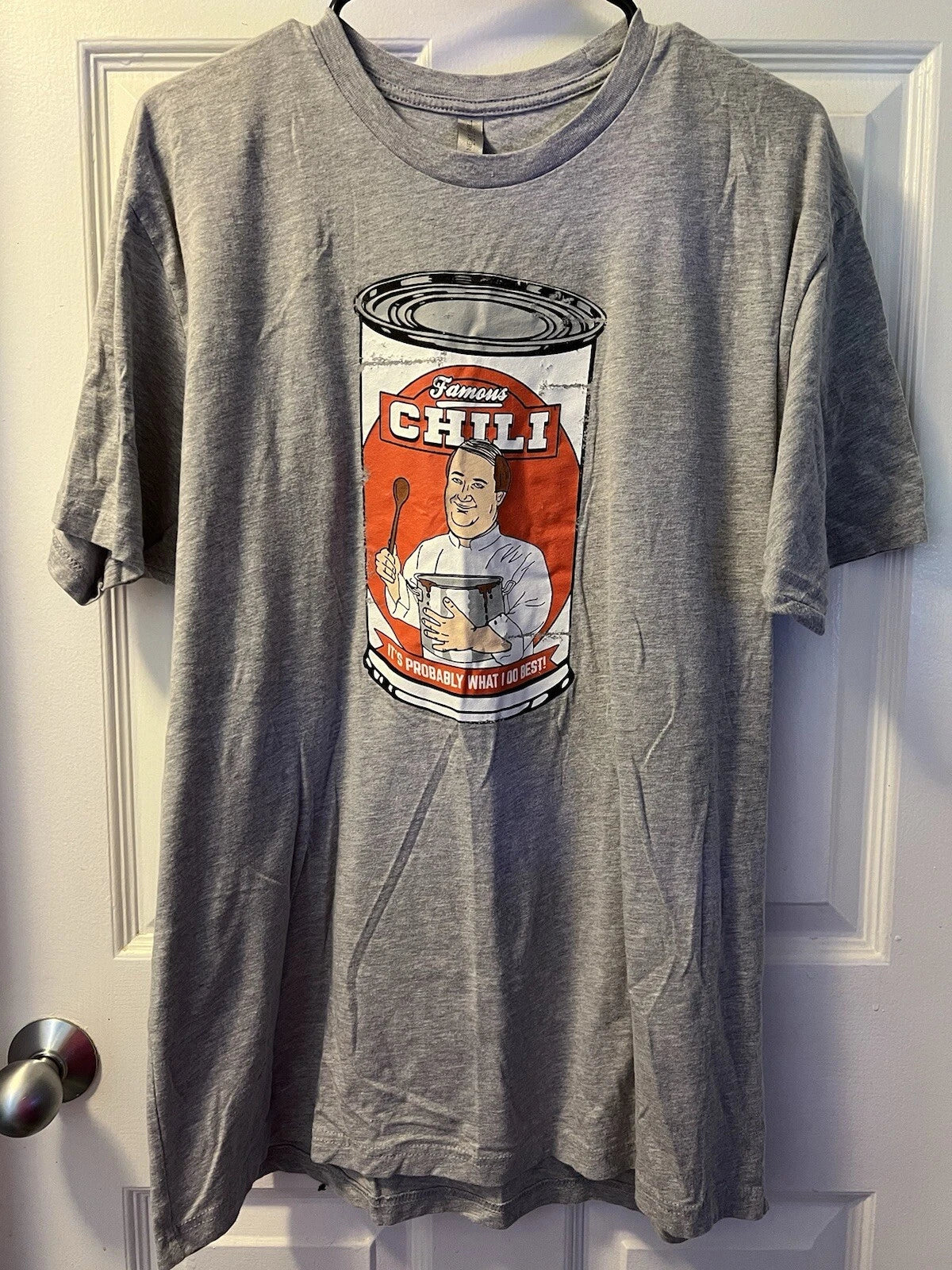 Grey Kevins Chilli Tee Unisex Size XL  The Office Tshirt Funny Gift Unisex T-shirt, Sweatshirt, Hoodie, Long Sleeve Tee - T-Shirt, Sweatshirt, Hoodie