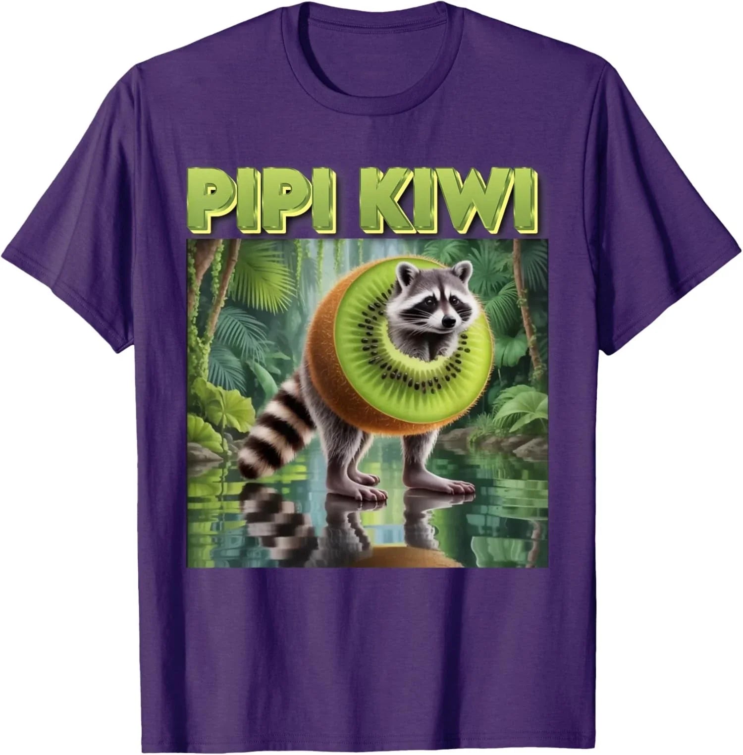 Pipi Kiwi Character Raccoon Kiwi Italian Brainrot Unisex T-Shirt Unisex T-shirt, Sweatshirt, Hoodie, Long Sleeve Tee - T-Shirt, Sweatshirt, Hoodie